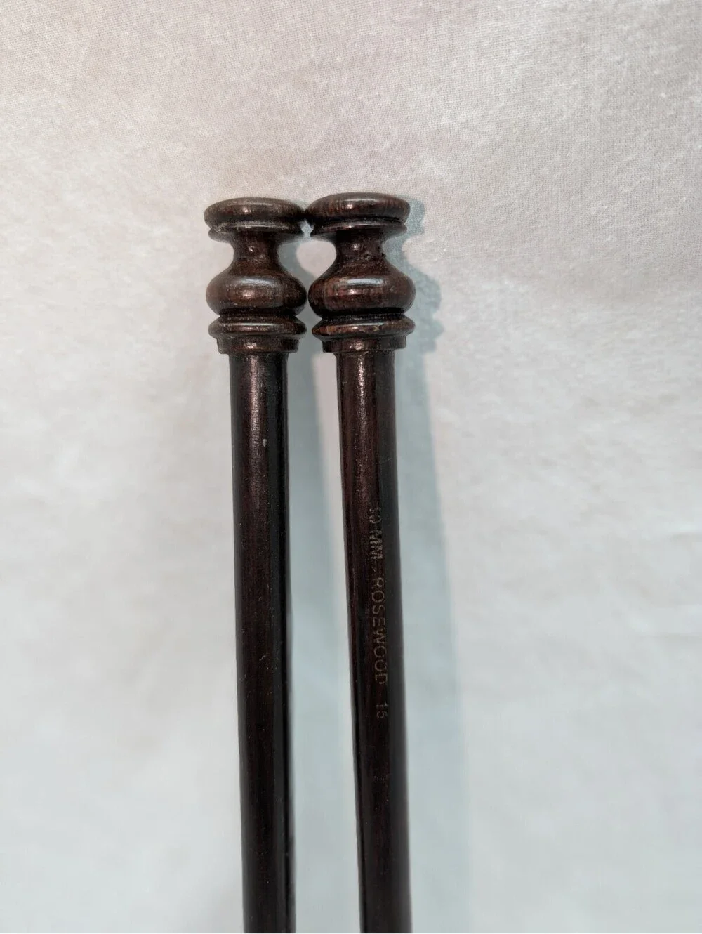 Rosewood 10mm 15 inch knitting needles